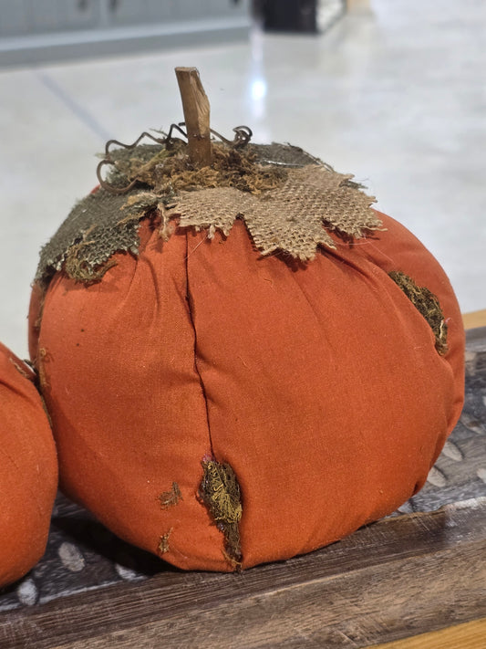 Mossy Orange Stuffed Pumpkin