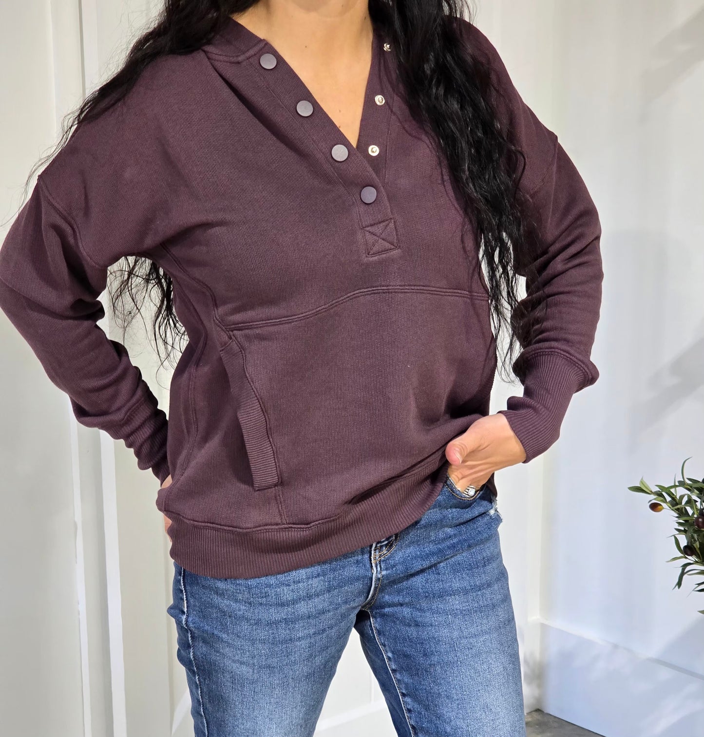 Half Snap Button Pullover