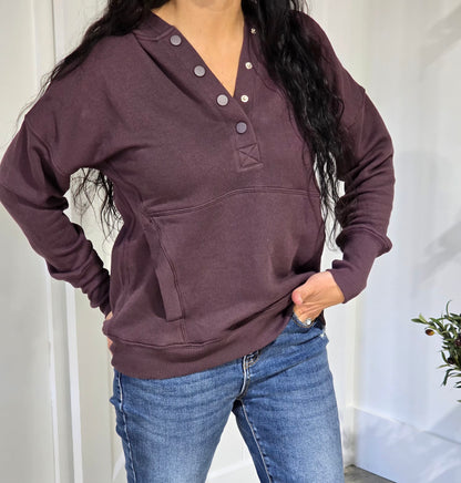 Half Snap Button Pullover