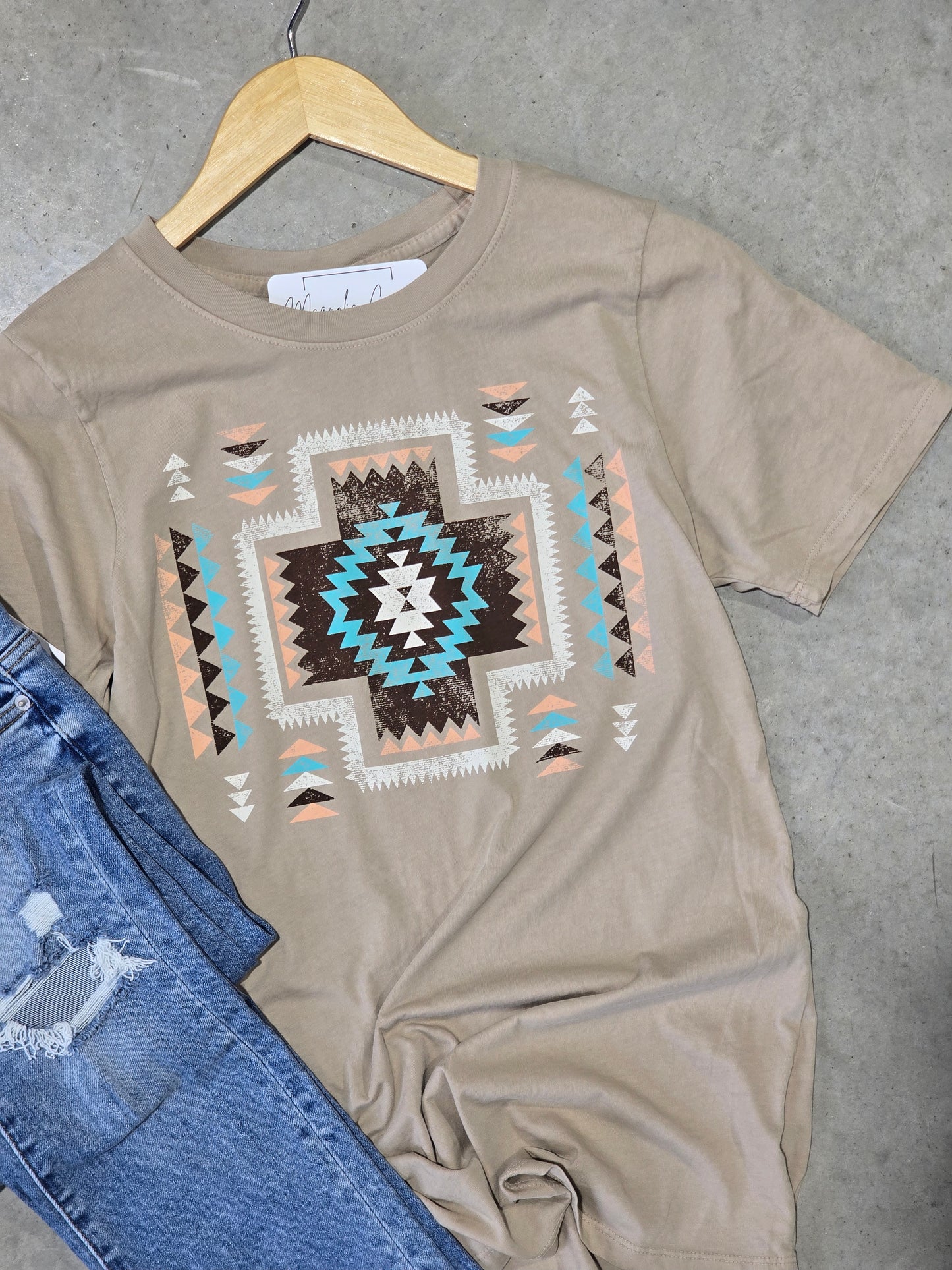 Aztec Washed Graphic Tee