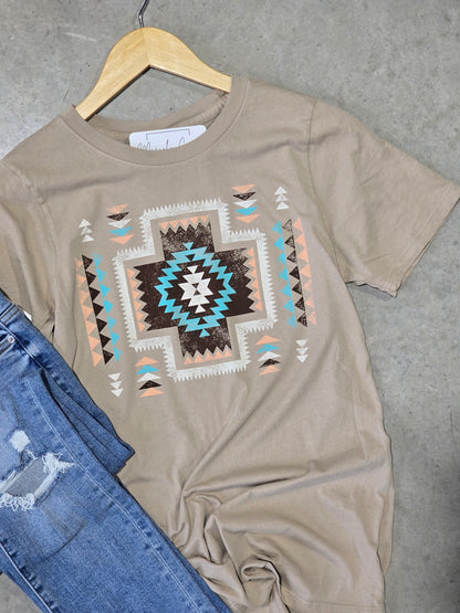 Aztec Washed Graphic Tee