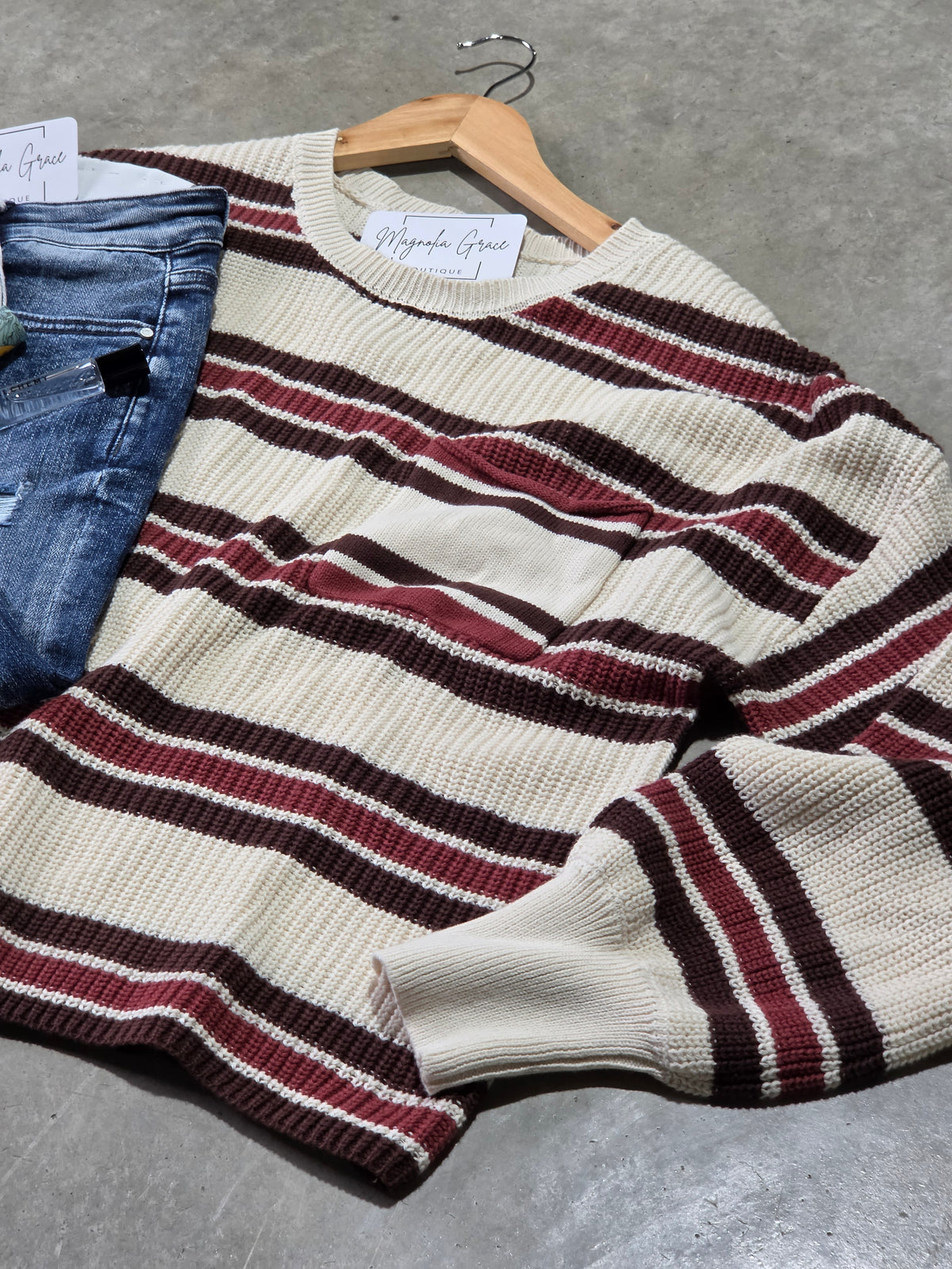 Raw Edge Knit Sweater