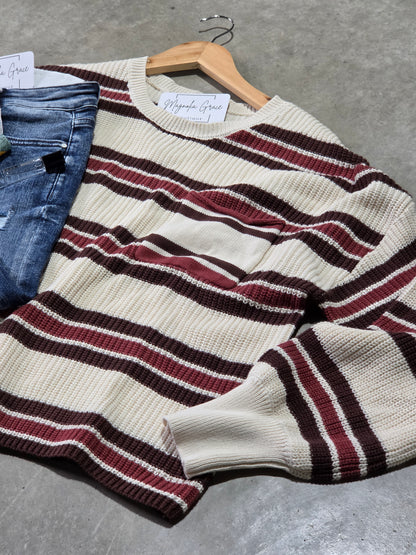 Raw Edge Knit Sweater