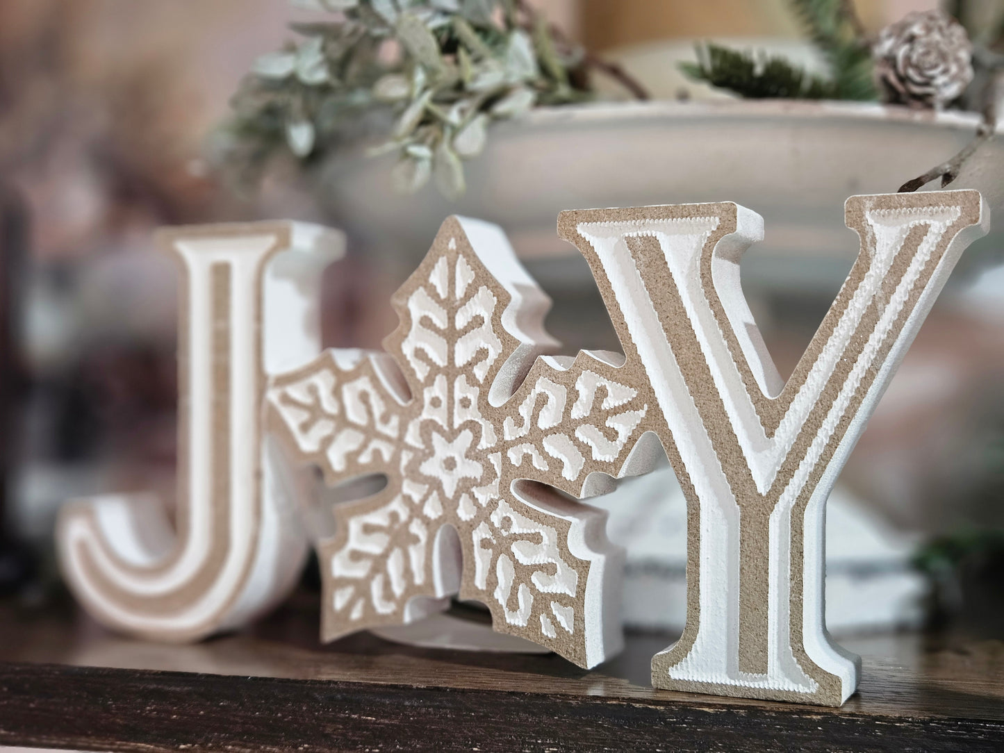 9in Snowfall Joy Sign