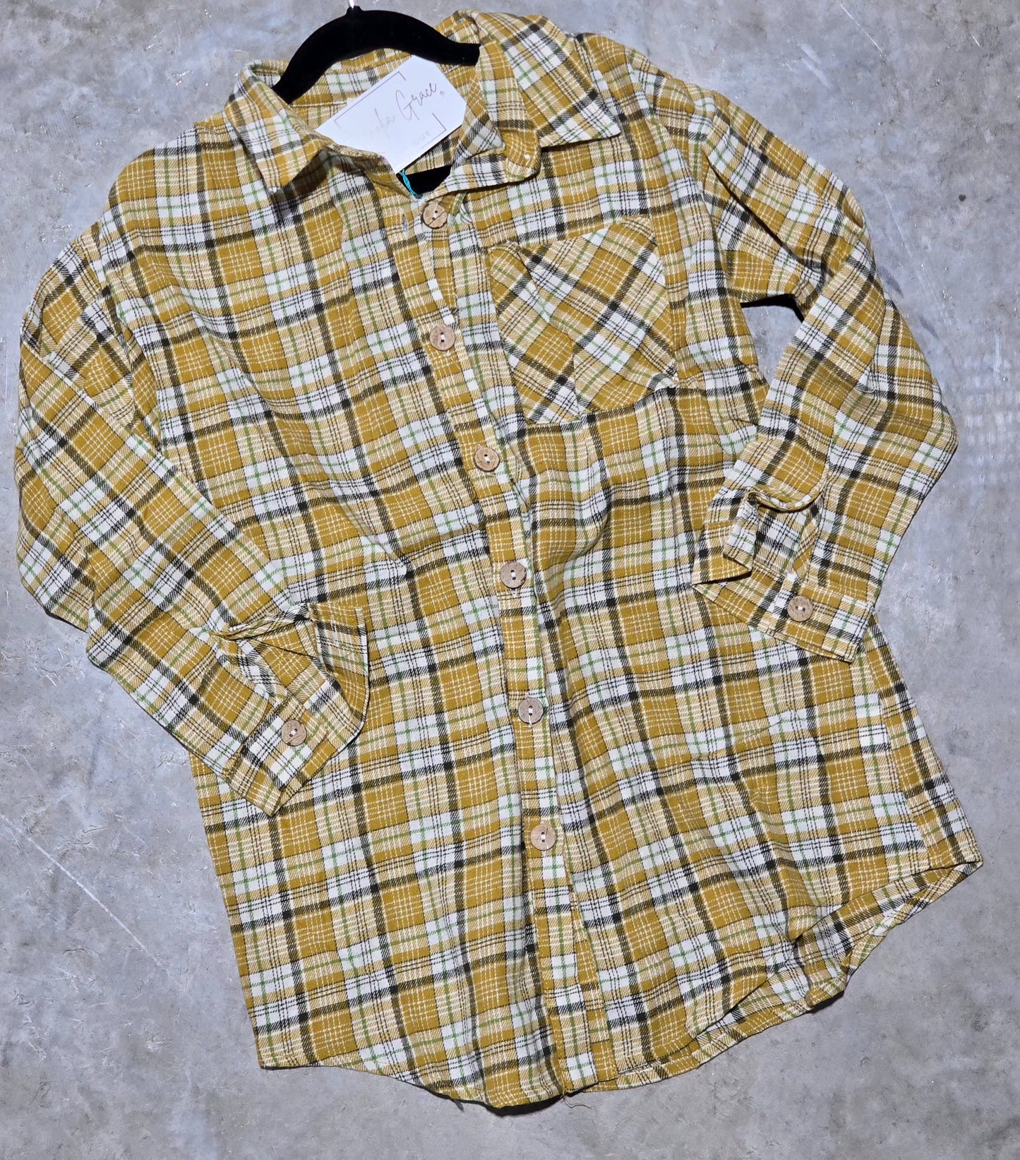 Girls Pocketed Plaid