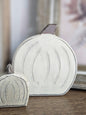 White Wooden Pumpkin Sitter