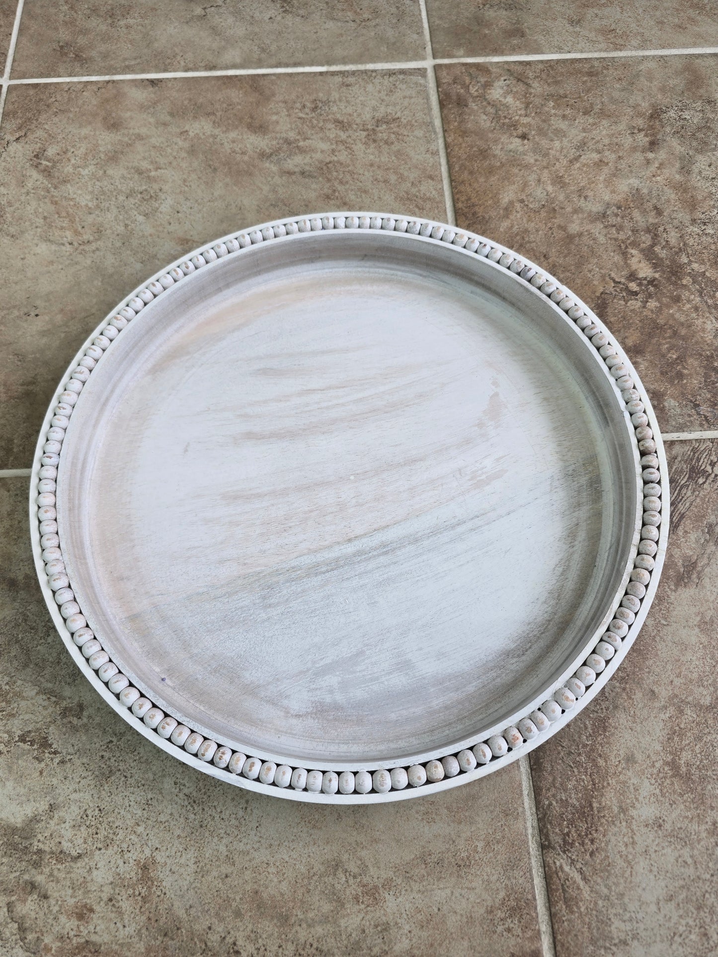 Deep Round Beaded Tray