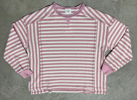 Stripe Waffle Top