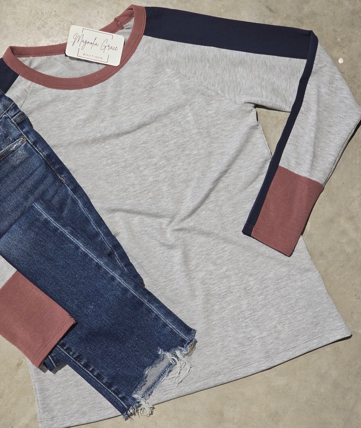 Color Block Terry Top
