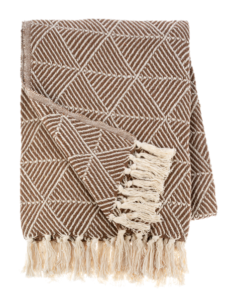 Tan/ Cream Throw