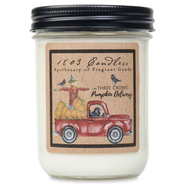 Three Crows Pumpkin Delivery 1803 Candle