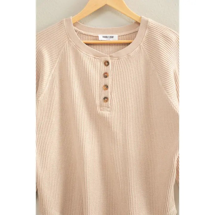 Mineral Wash Waffle Long Sleeve