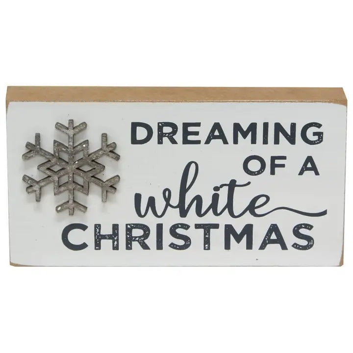 Glitter Holiday Block Sign