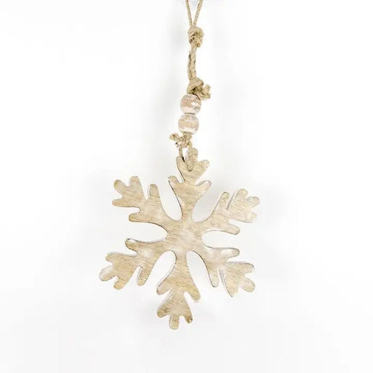 Wooden Snowflake Ornament