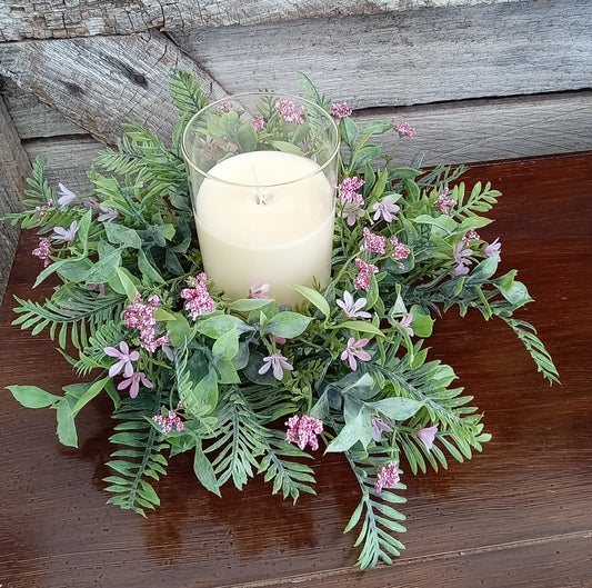 3" Fernshot Blooms Candle Ring