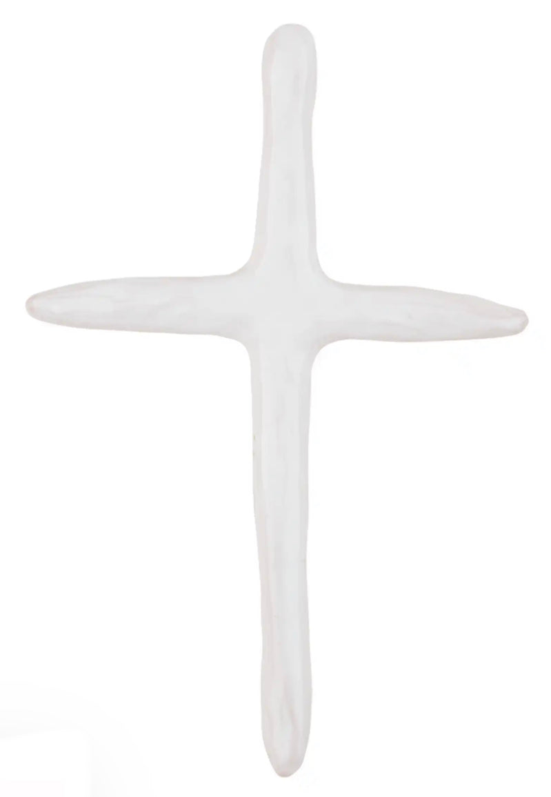 White Decorative Cross Sitter