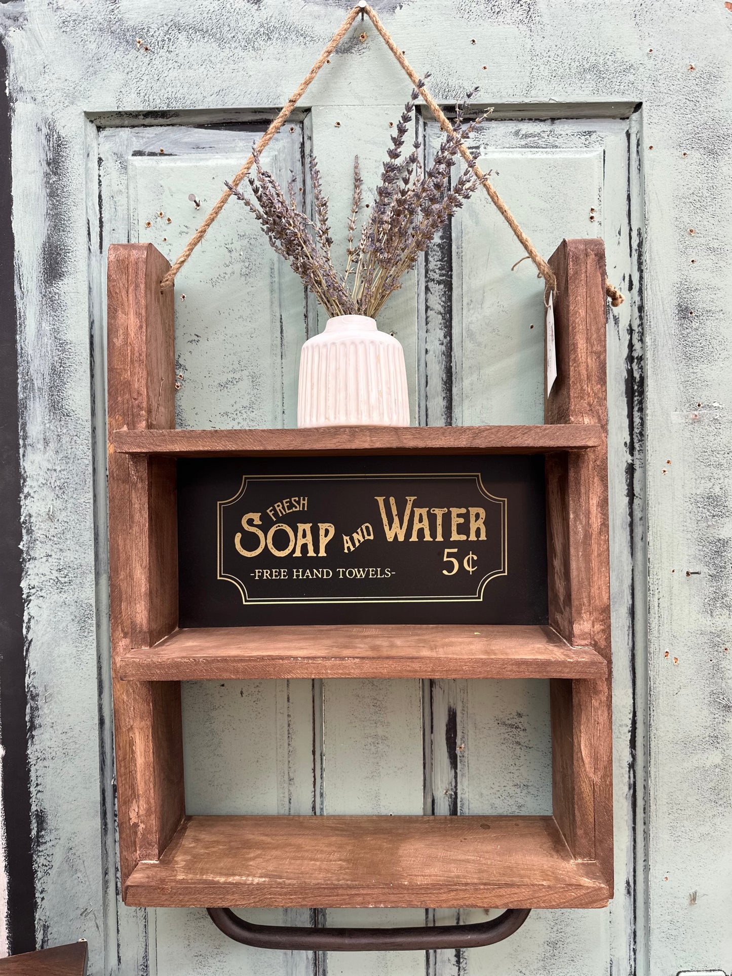 Vintage Inspired Bathroom Shelf