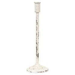 Distressed White Candle Holder