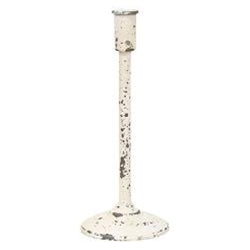 Distressed White Candle Holder